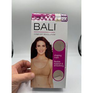 Bali Women's Comfort Revolution Wirefree Bra  2XL 2-Pack white/Nude